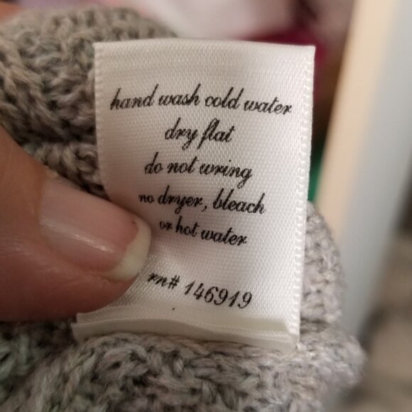 Francesca Blue Rain cableknit tunic top Gray Medium - Picture 8 of 11